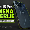 Zamena baterije na telefonu iPhone 15 Pro u servisu Phone4U Novi Sad