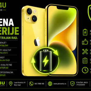 zamena baterije za iPhone 14 Phone4U servis Novi Sad