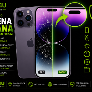 zamena ekrana za iPhone 14 Pro Phone4U servis Novi Sad