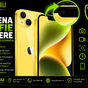 zamena selfie kamere za iPhone 14 Phone4U servis Novi Sad