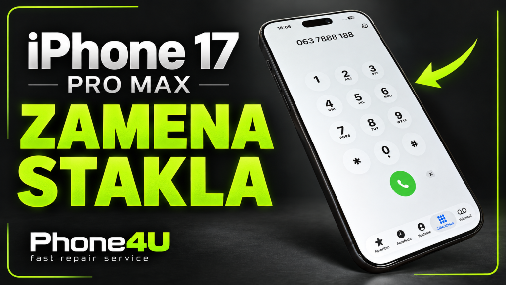 zamena stakla iPhone 17 Pro Max servis phone4U Novi Sad