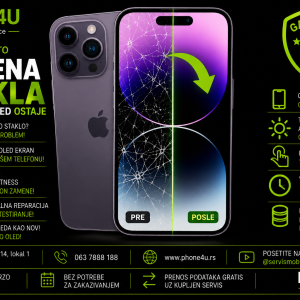 zamena stakla za iPhone 14 Pro originalni OLED Phone4U Novi Sad